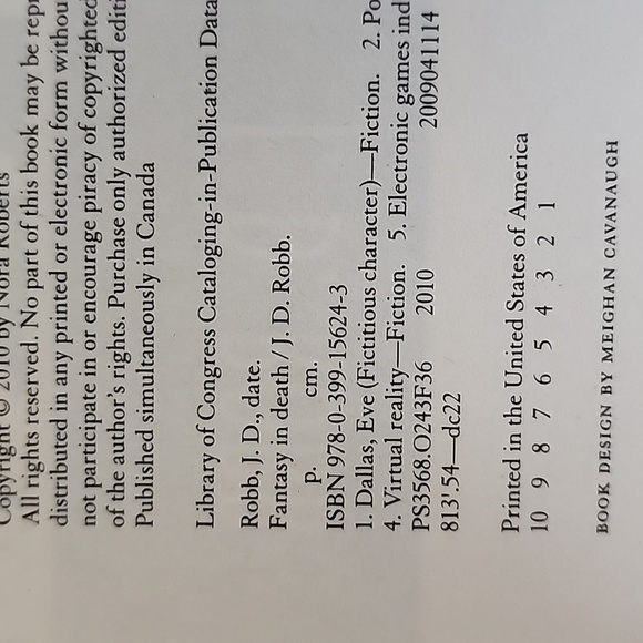 JD Robb‎ Fantasy in Death Hardback - Picture 10 of 10